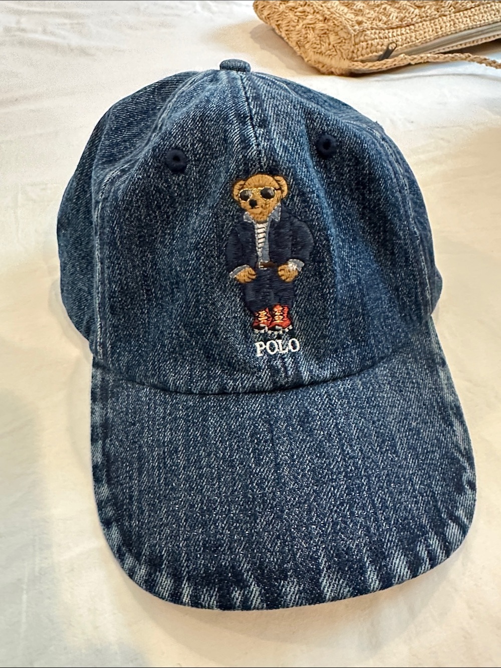Polo Bear Denim Jean Hat Baseball Cap